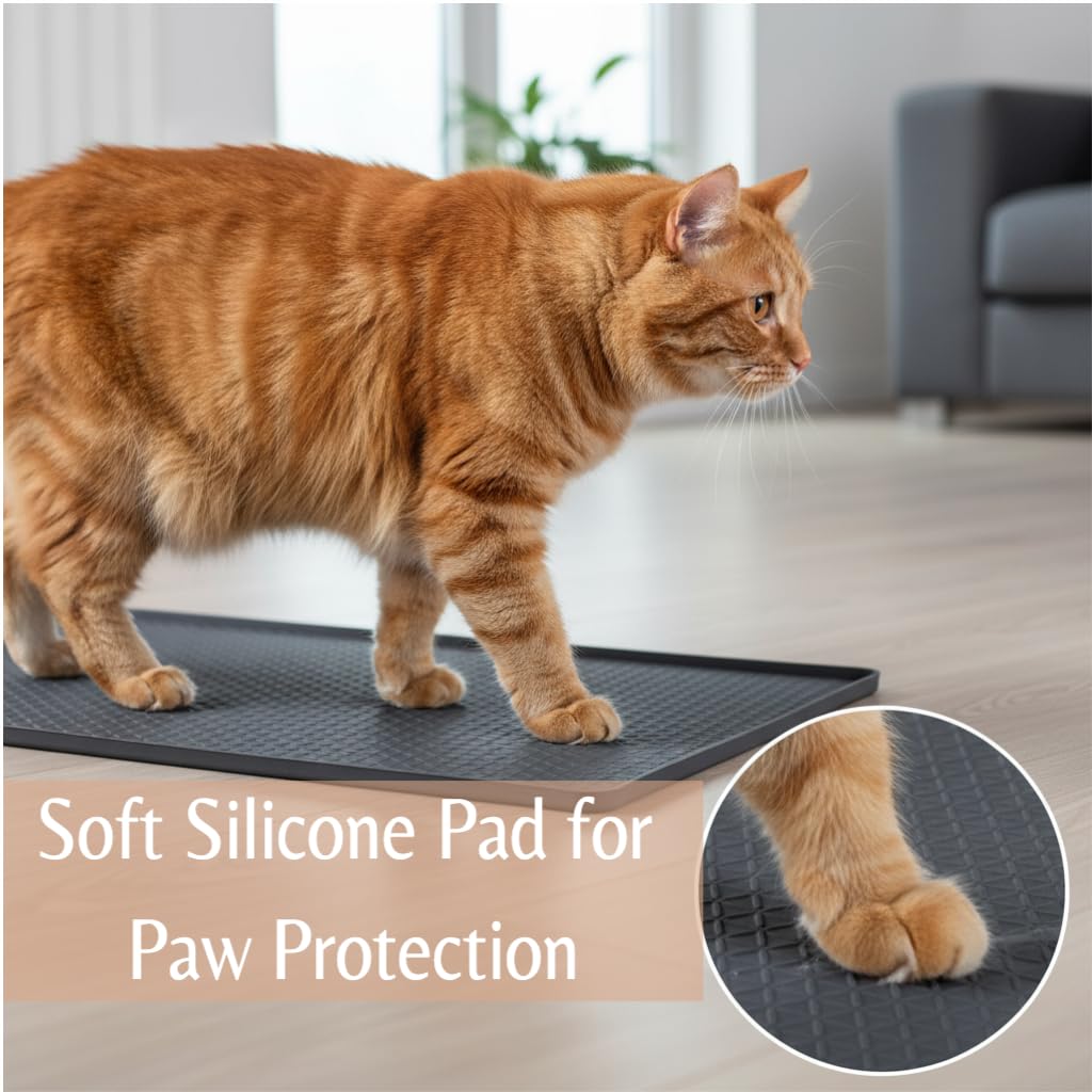 Kmiyivi auto-box-compatibility mat fits automatic litter boxes.