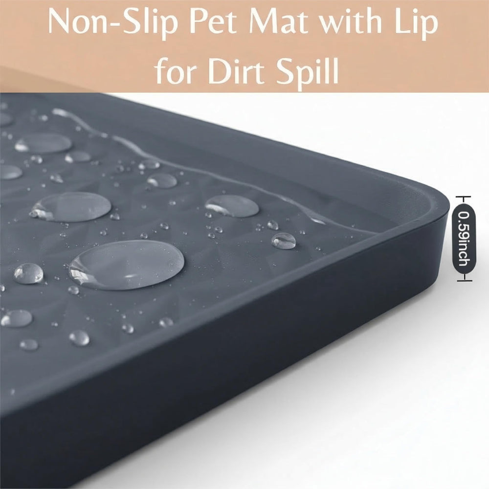 Kmiyivi cat mat non-slip waterproof backing provides secure stability.