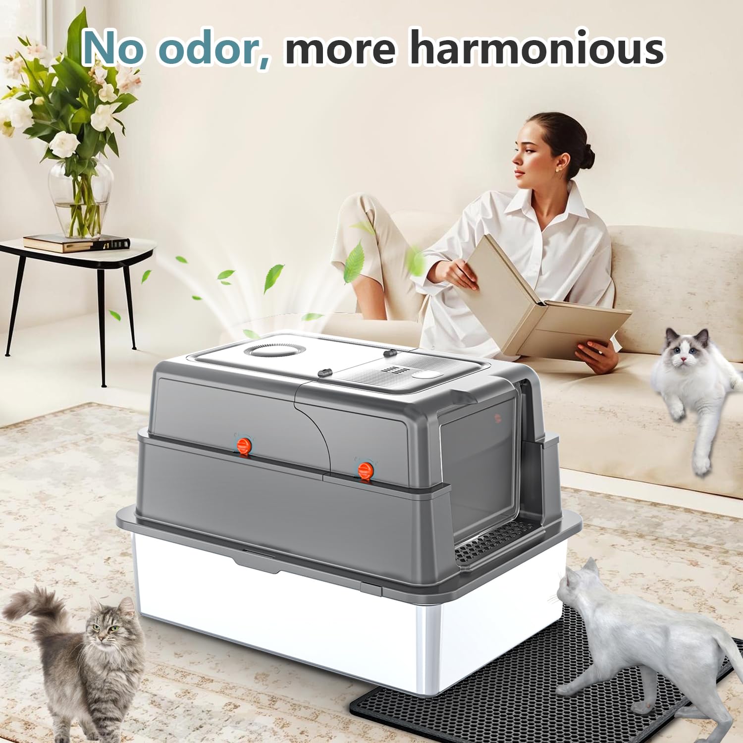 KMNSUN XXXL durable stainless steel construction stands up to daily use.