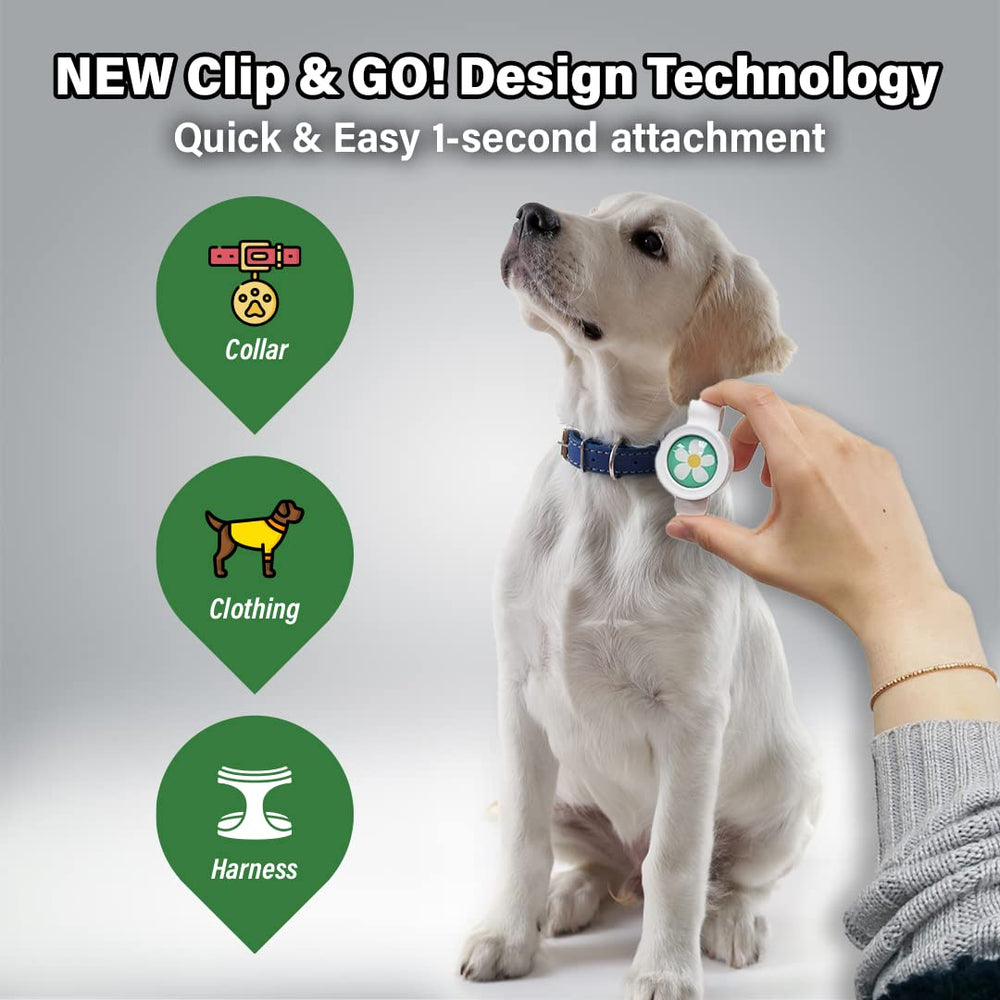 KN FLAX Bug-Off Clip-one-size-fits-all design fits all dogs for versatile protection.