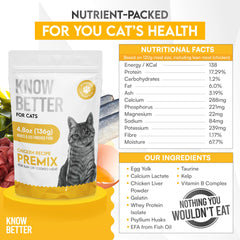 Mixing bowl with Know Better premix ready to blend with water.