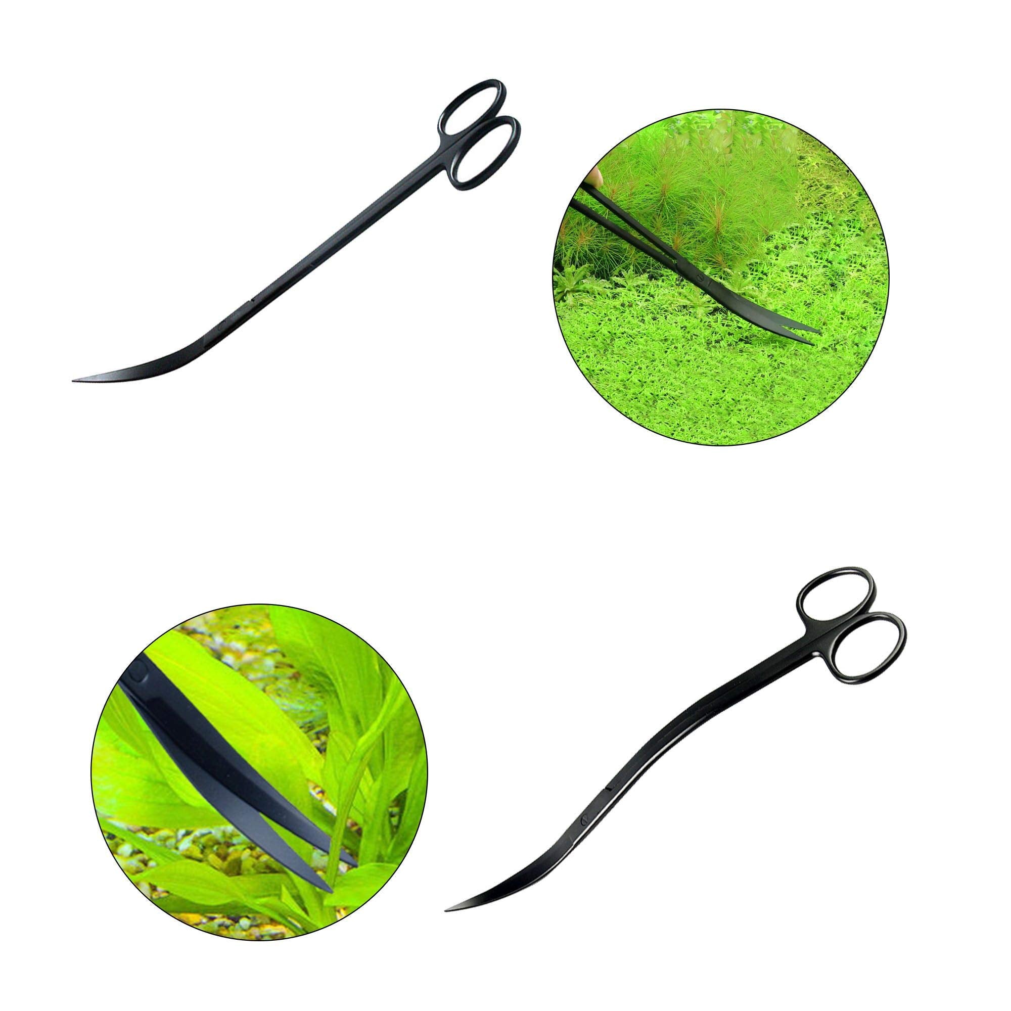 KnR Harmony Aquascaping Tools 7in1 kit waved scissor low-substrate trimming.