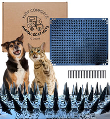 KNRV Commerce scat mats 10-pack for deterring pets from furniture.