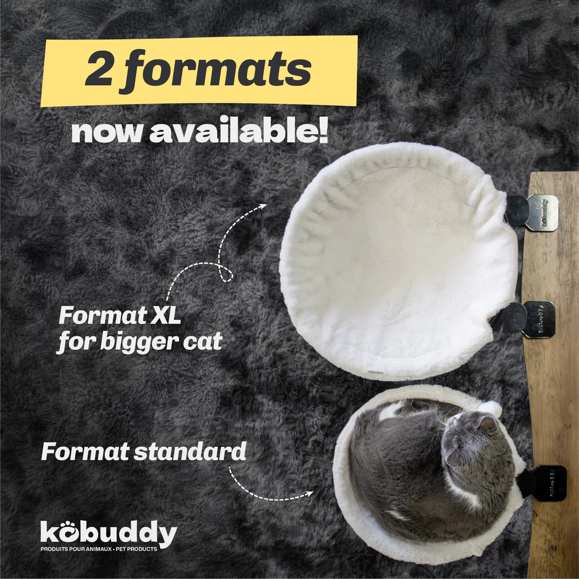 Kobuddy gaming cat desk bed attachment supports focus with nearby pet