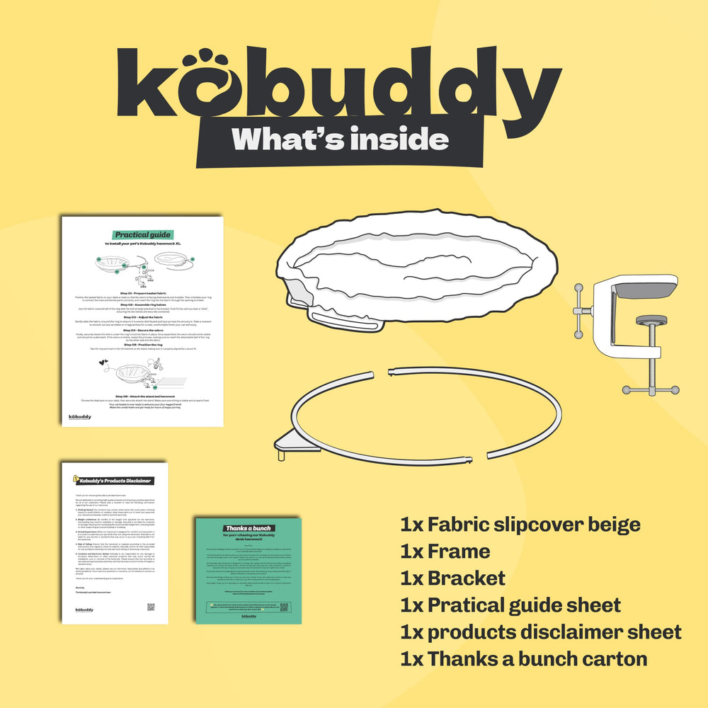 Kobuddy remote work cat bed attachment keeps pets nearby during calls