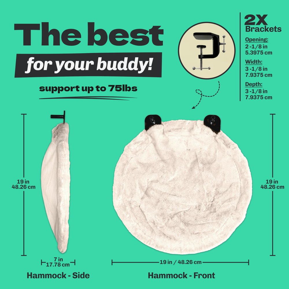 Kobuddy XL cat desk hammock soft plush surface close-up