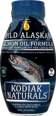 Kodiak Naturals salmon oil bottle pour for mess free dosing at meals