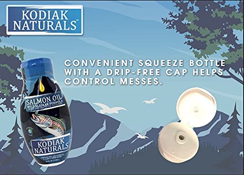 Kodiak Naturals salmon oil on a dog's coat for a healthy shine