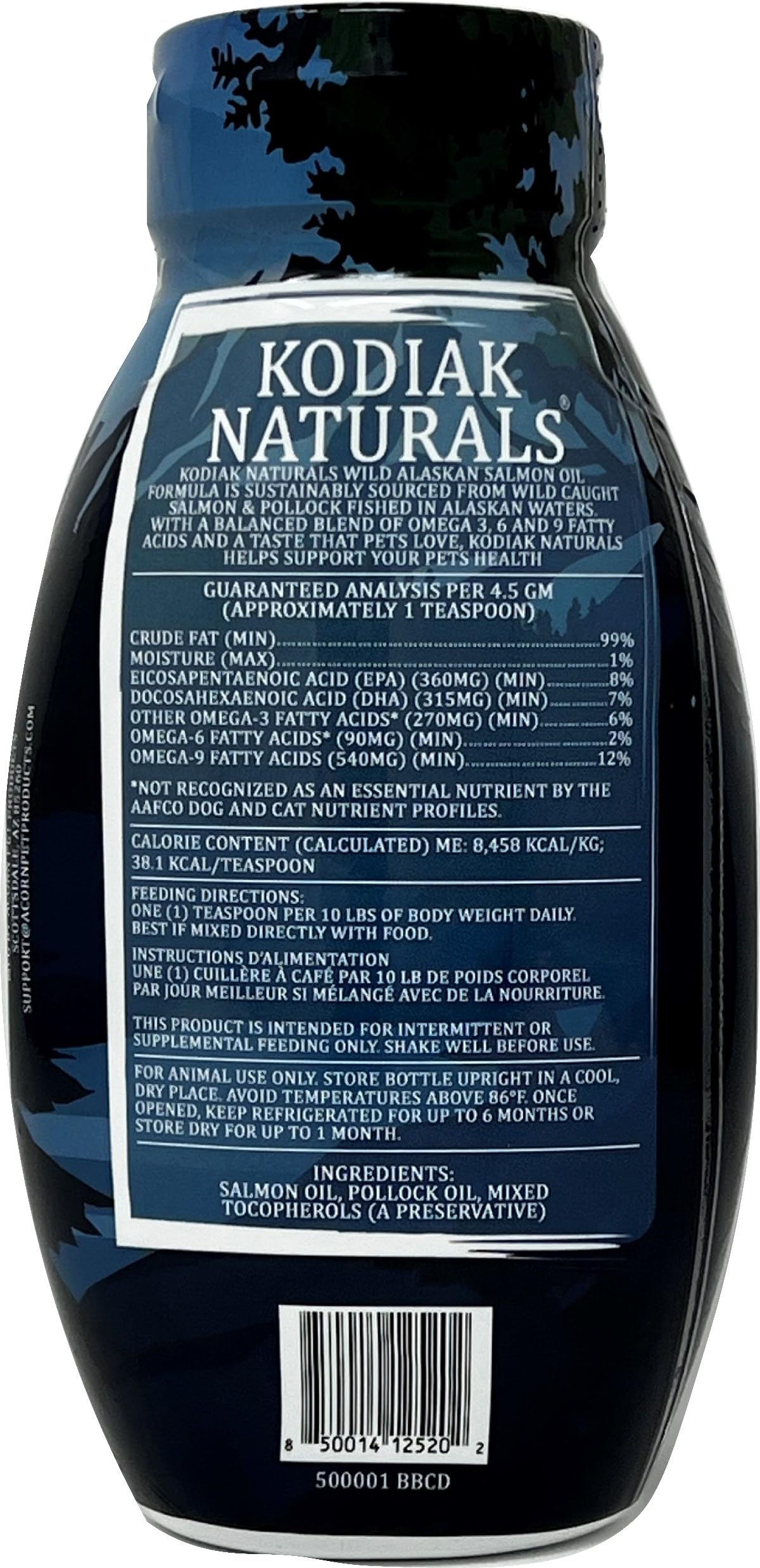 Kodiak Naturals salmon oil delivers EPA and DHA from wild caught fish