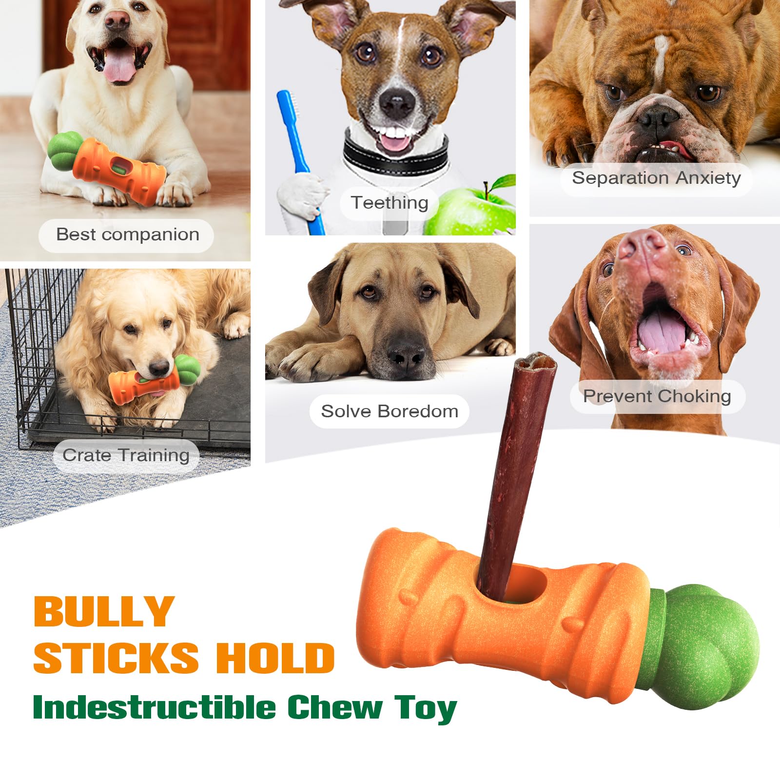 Kogven easy-grip handle assists quick setup and safe removal after chewing.
