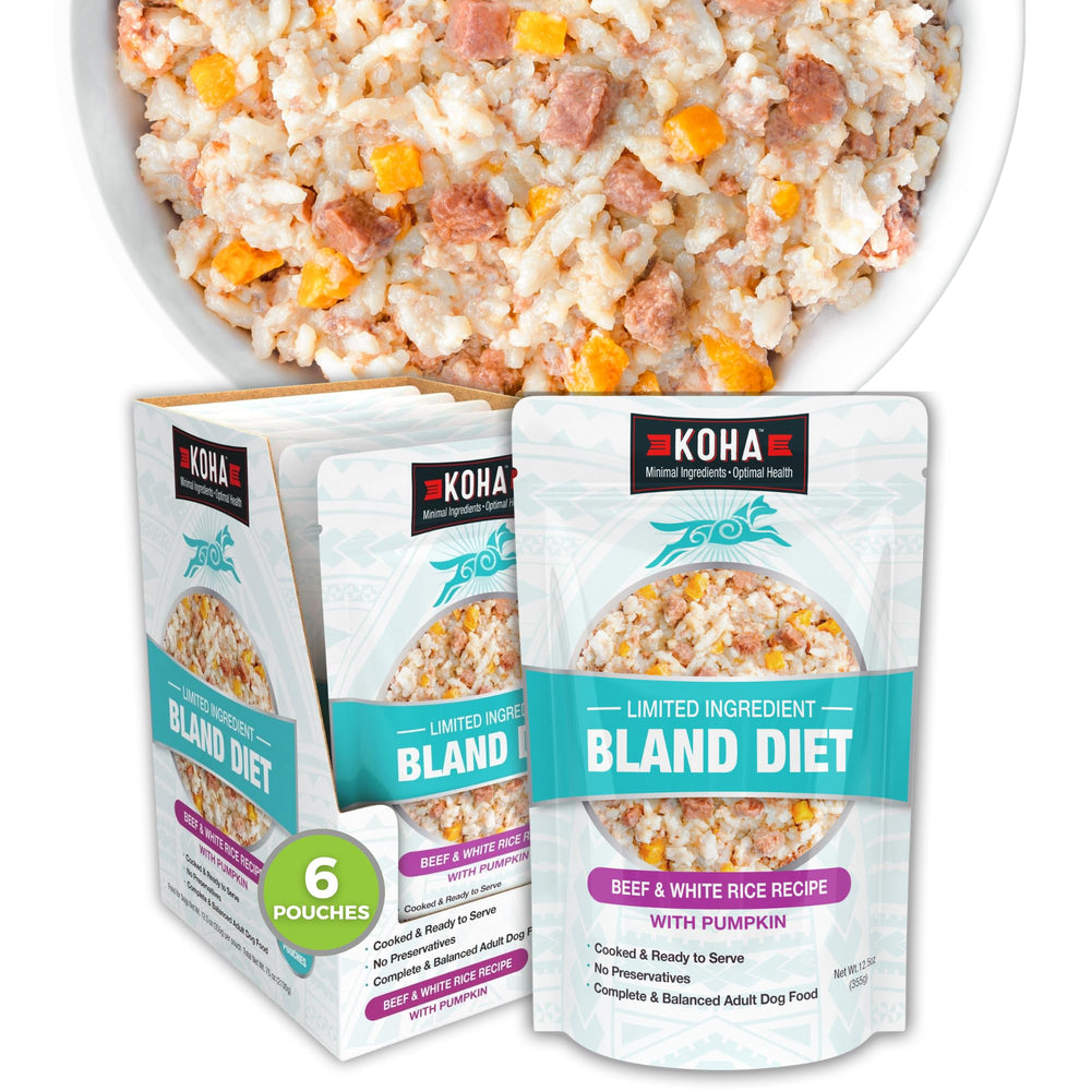 KOHA Bland Diet beef and white rice in a bowl promotes gentle digestion