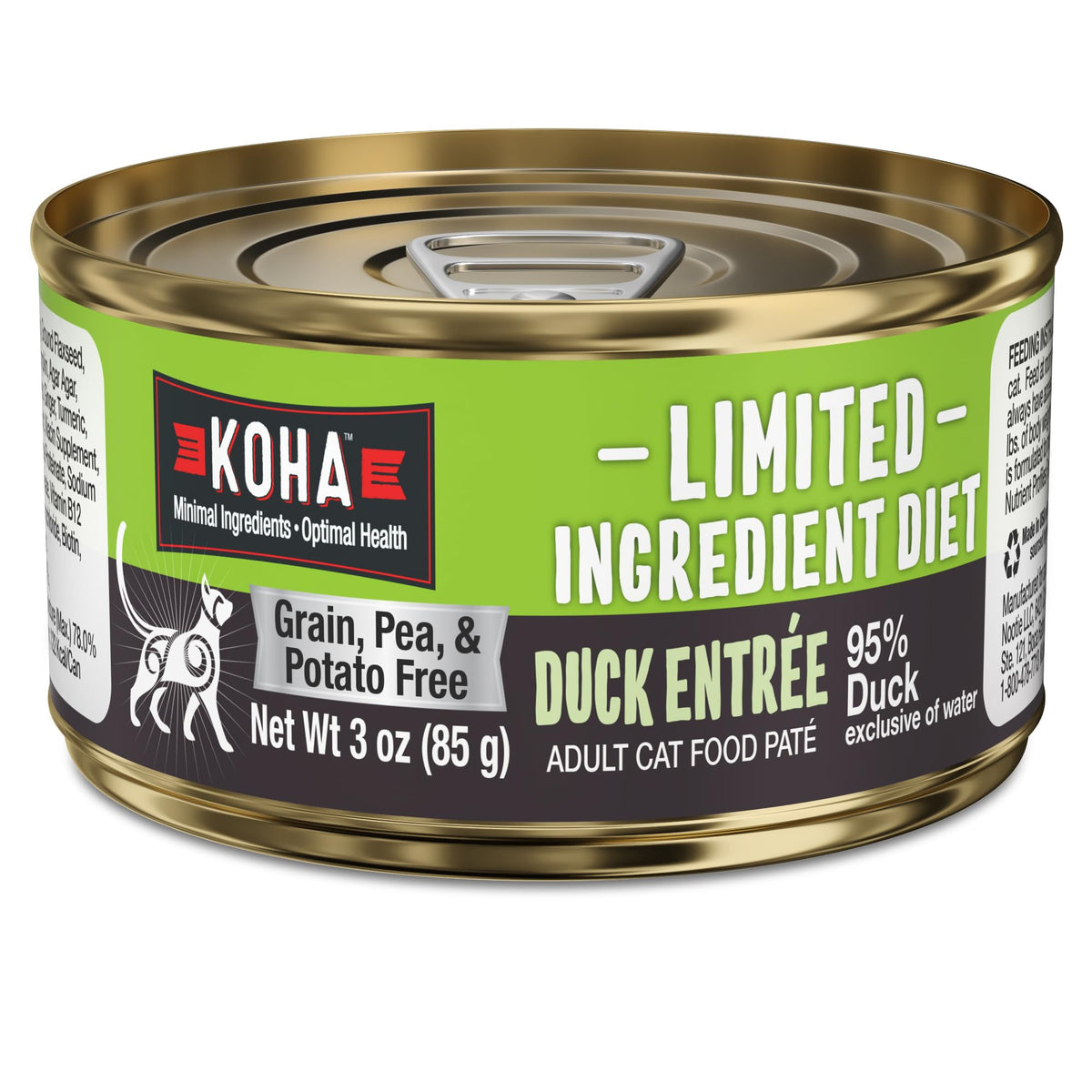 KOHA Duck Pate for Cats close-up showing moist texture ideal for easy digestion.