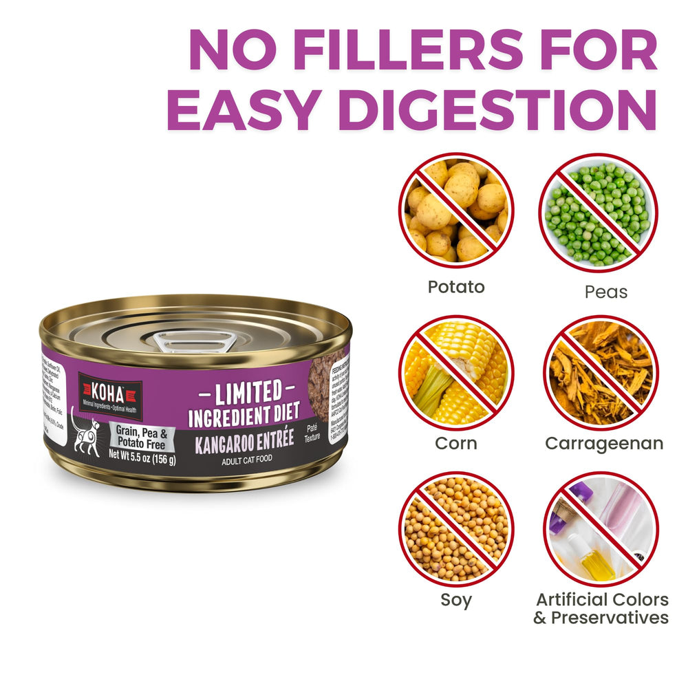 KOHA Kangaroo Paté soft texture shown, easy to digest for picky eaters.