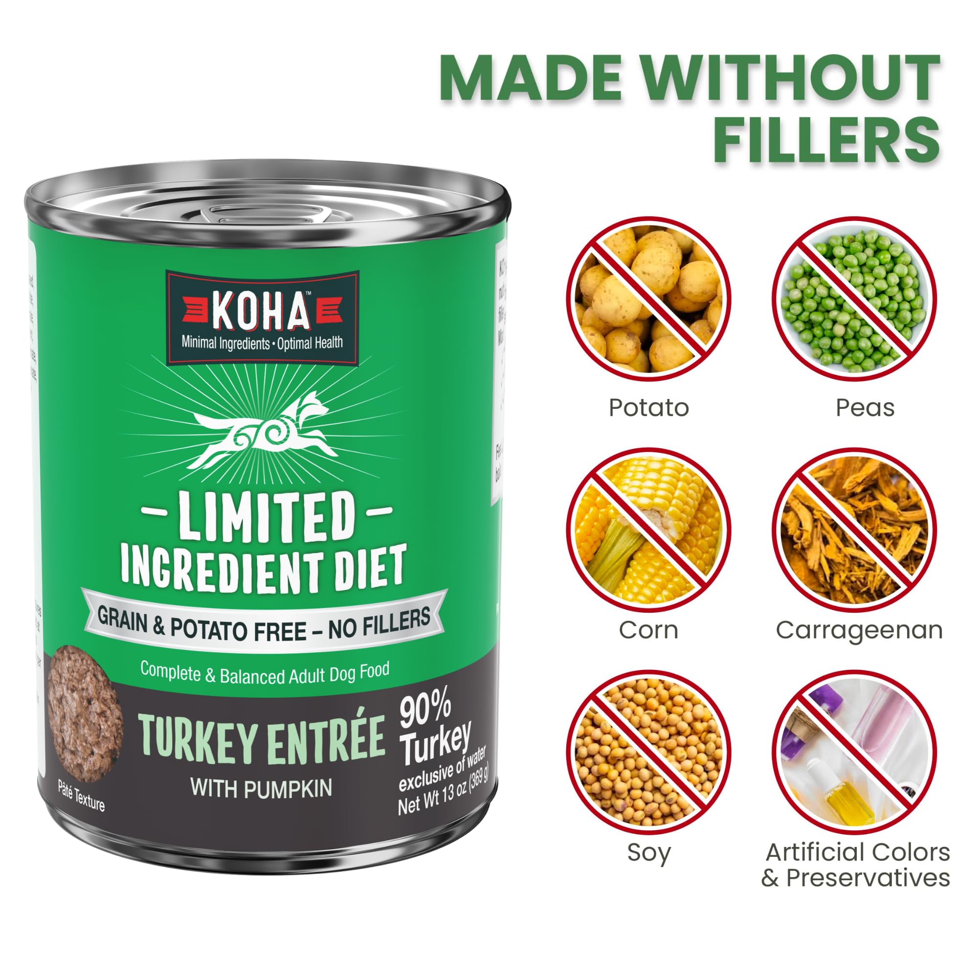 KOHA moist-meat closeup highlights high-protein texture gentle on stomachs