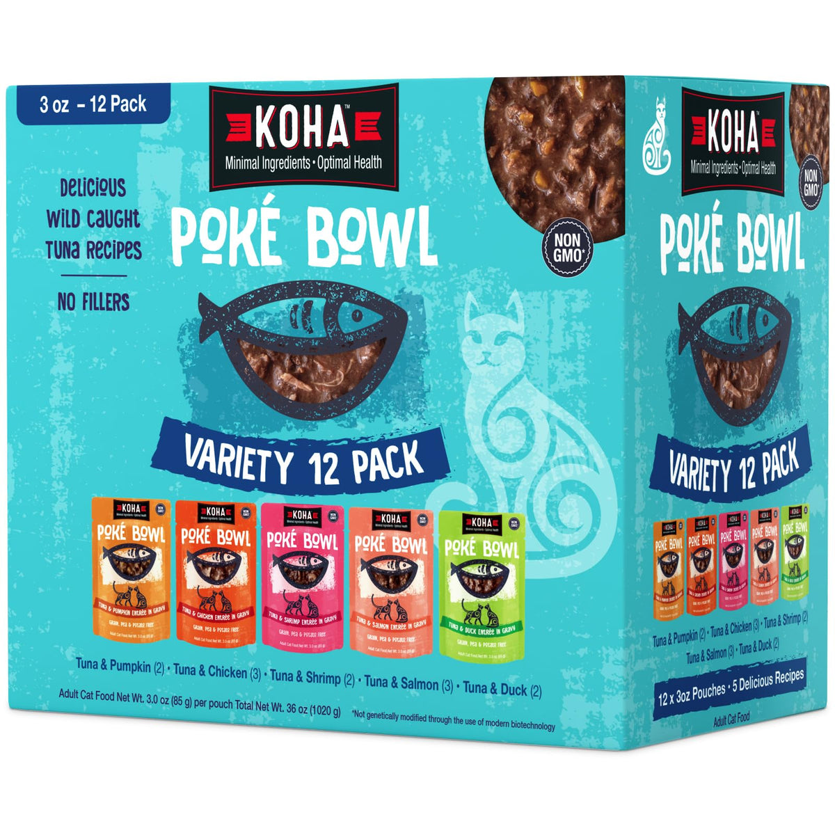 KOHA Poké Bowl Tuna & Salmon: juicy gravy boosts hydration and flavor.