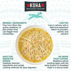 KOHA Pure Shreds beef can highlights savory shredded beef in broth for picky eaters.