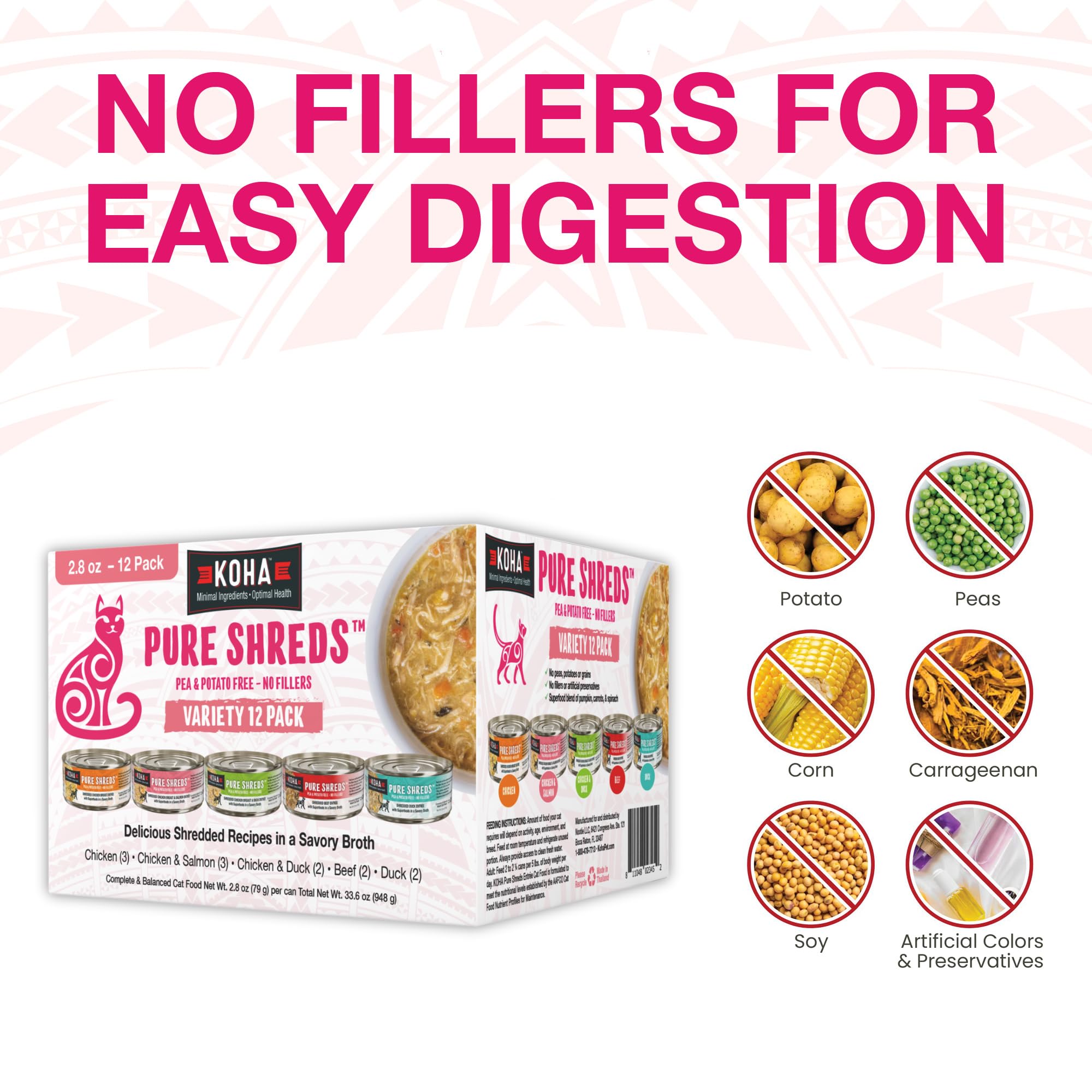 KOHA Pure Shreds chicken &amp; salmon can enrich meals with omega-friendly fish