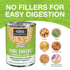 KOHA Pure Shreds closeup of pumpkin-carrot-spinach blend