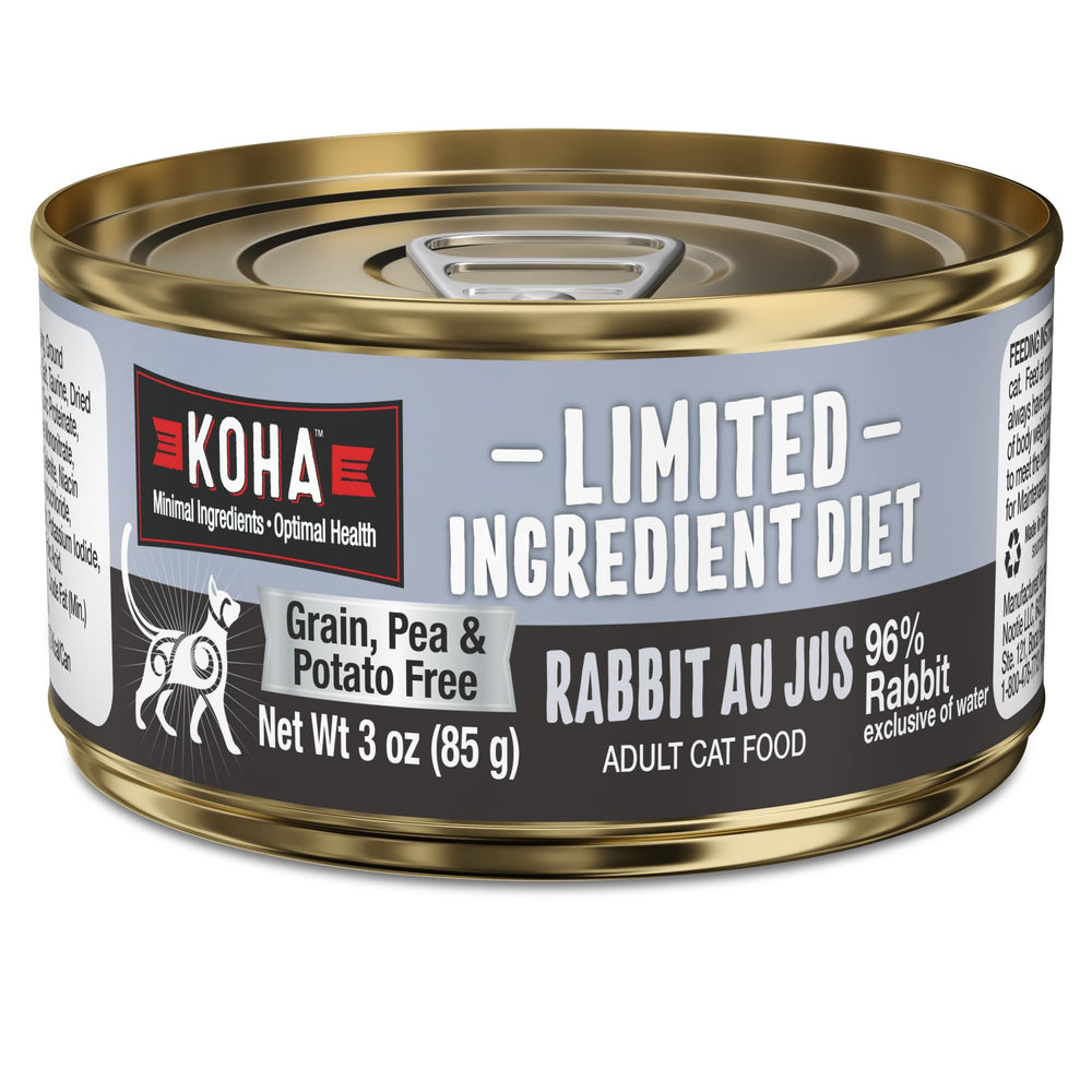KOHA rabbit pate cat food 3oz pack 24, convenient multi-pack for easy feeding.