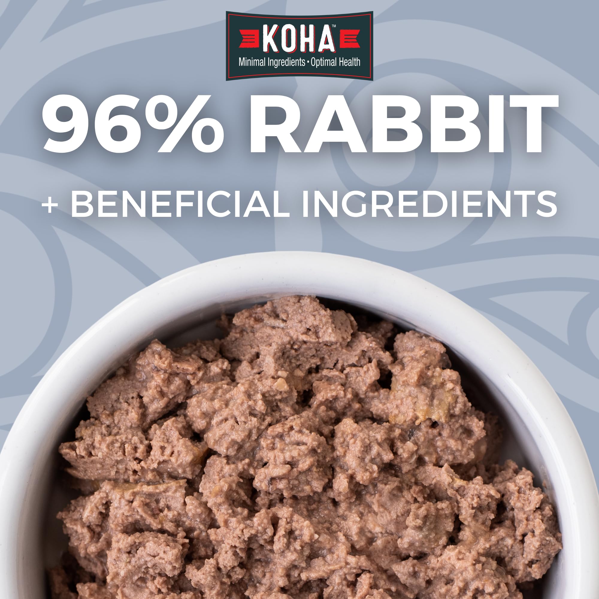 KOHA rabbit pate cat food smooth texture helps appeal to sensitive stomachs.