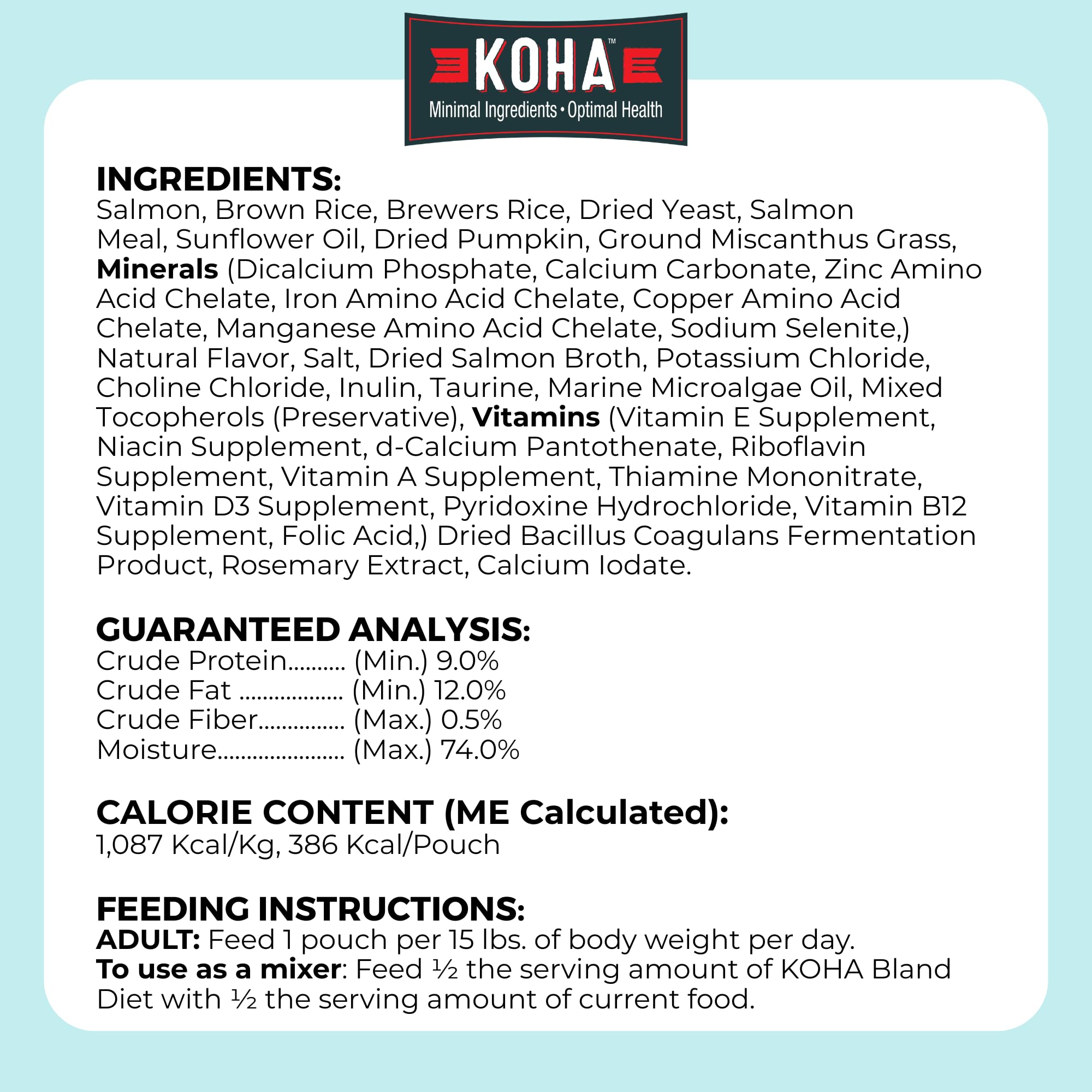 KOHA ready-to-serve portions simplify mealtime for dogs.