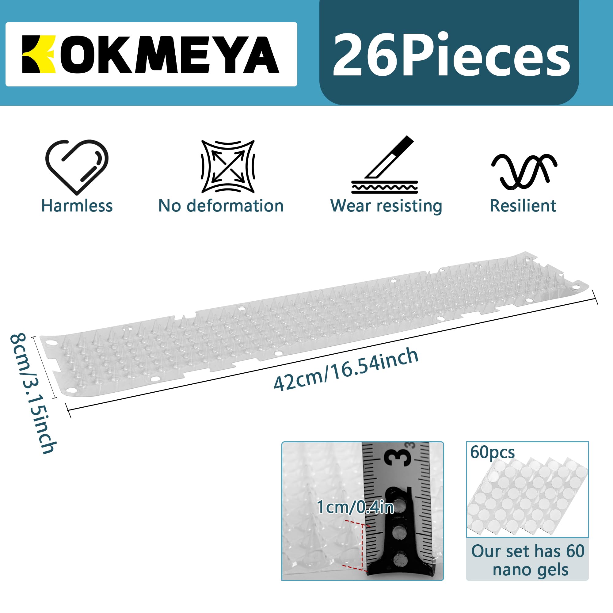 KOKMEYA scat mat wide coverage using panels 3.3 x 16.7 inches