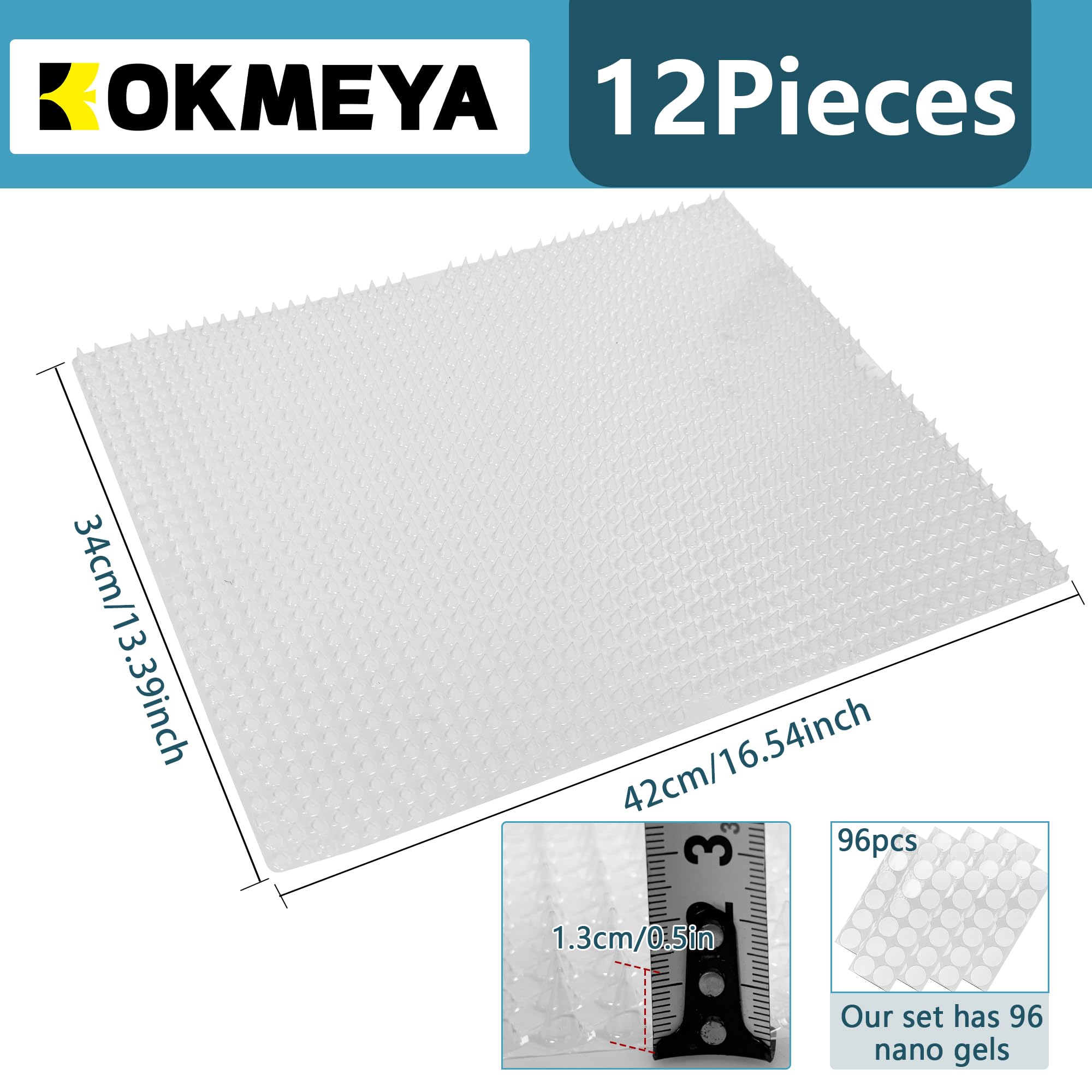 KOKMEYA upgraded 0.5 inch spikes prevent bending and enhance durability.