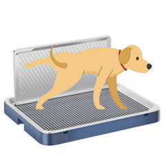 Kola Panda indoor dog potty tray blue with ample space for small dogs and easy cleanup.