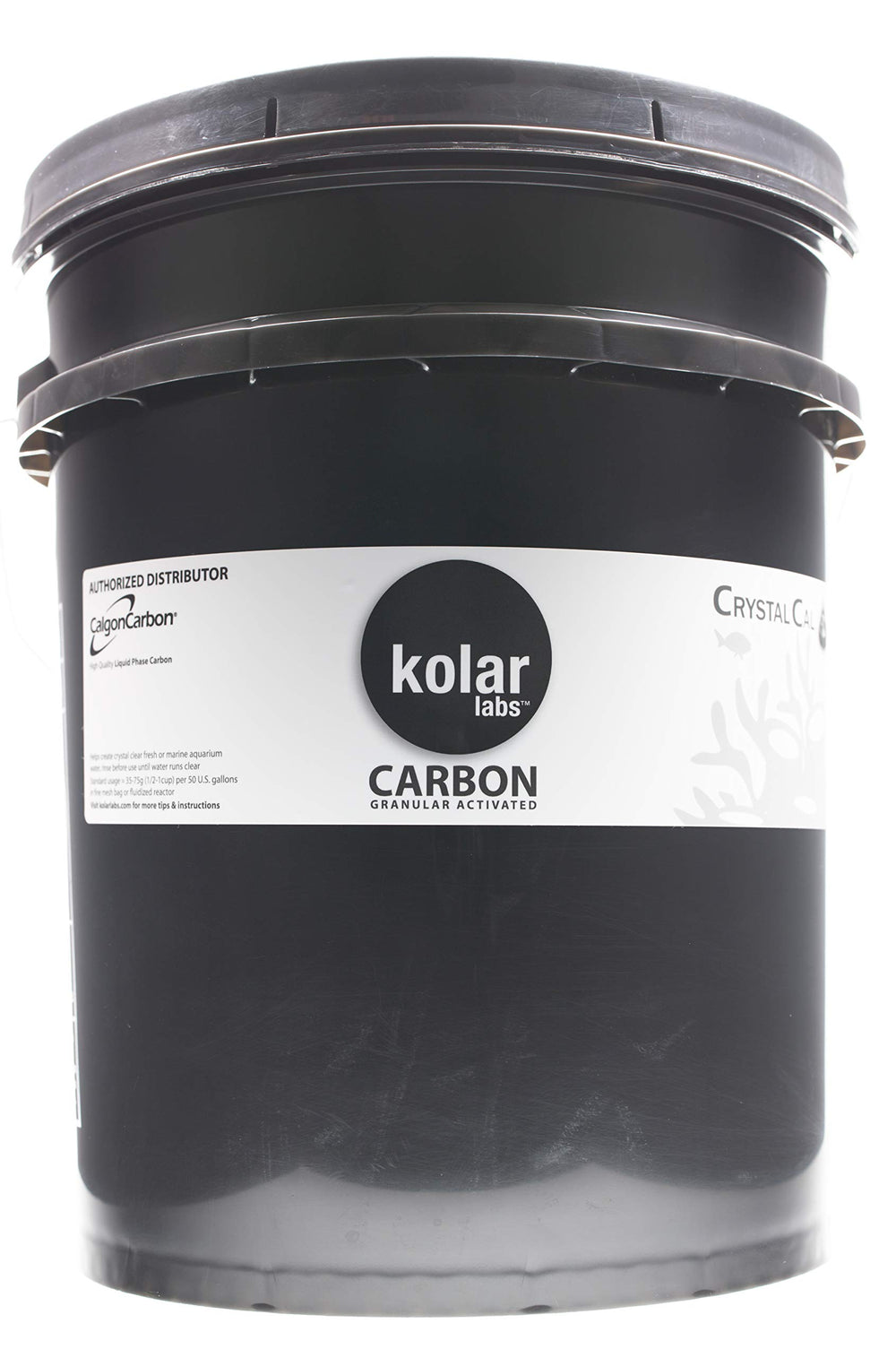 Kolar Labs Crystal Cal activated carbon product shot demonstrating bulk filtration for clear aquarium water.