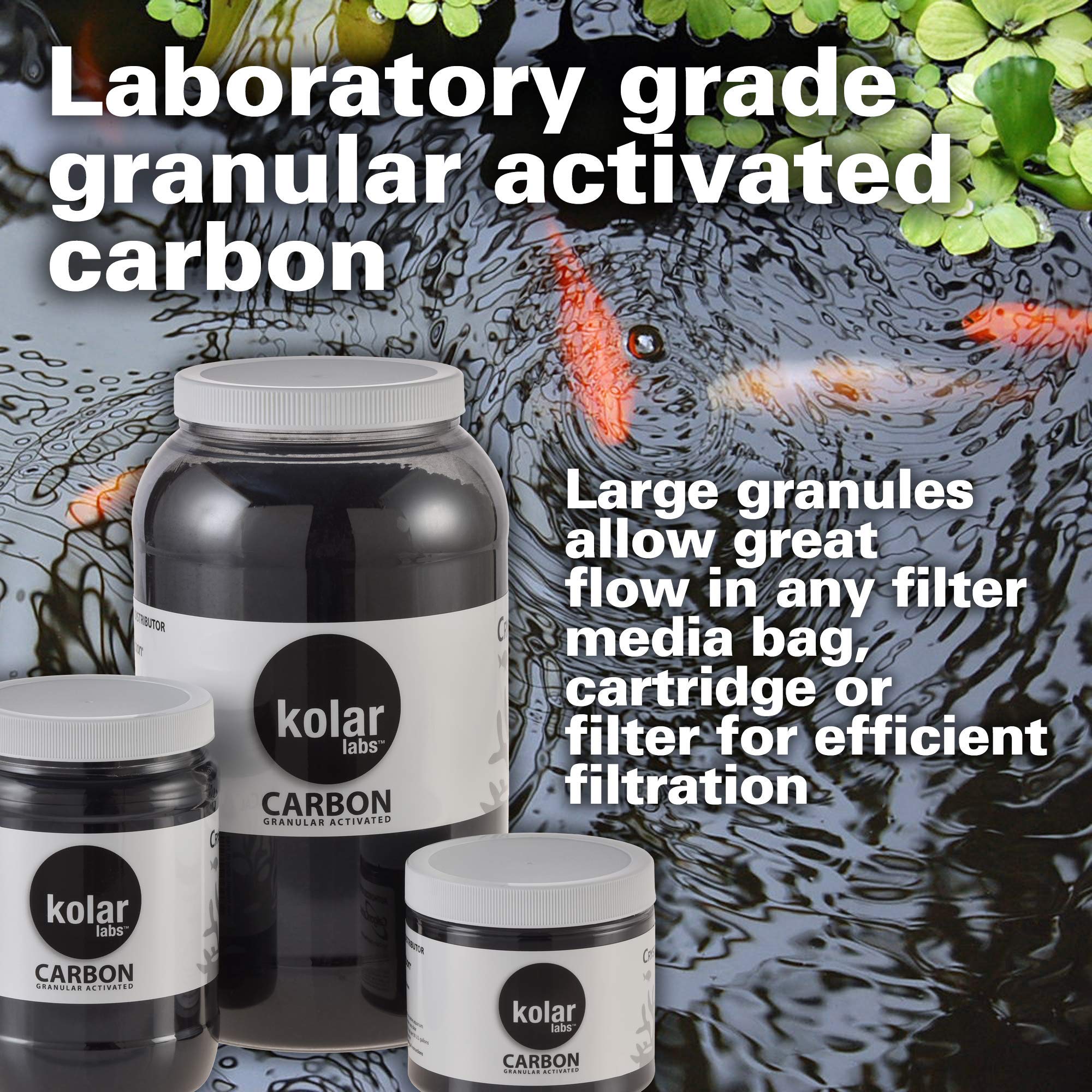 Kolar Labs Crystal Cal activated carbon removes odors and color in aquariums