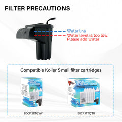 Koller AP650 crystal-clear plastic body resembling glass for a sleek look.