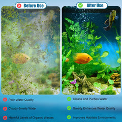 Koller Products internal power filter shown in-tank setup supporting tropical fish.