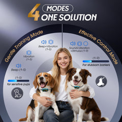 Four customizable modes on the Kollgux Bark Collar Pro for tailored training.