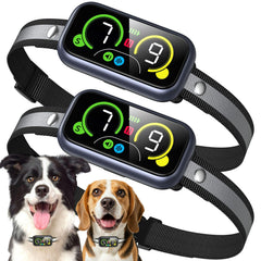 Kollgux Dog Bark Collar Pro front view, supports quiet outdoor training.