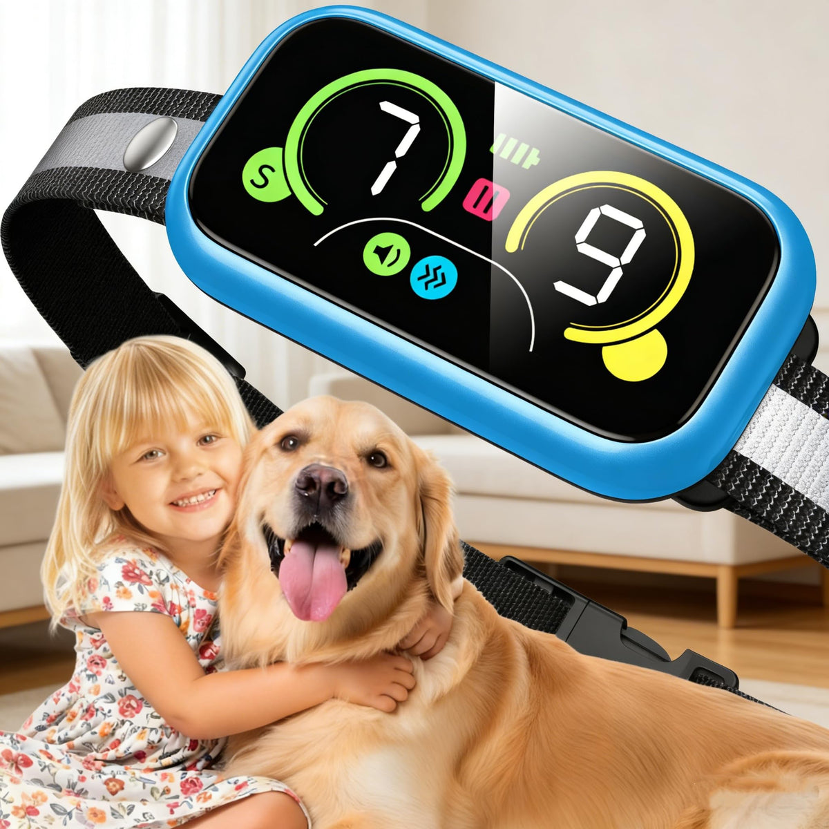Kollgux Dog Bark Collar Pro with a sleek display for precise, quick corrections.