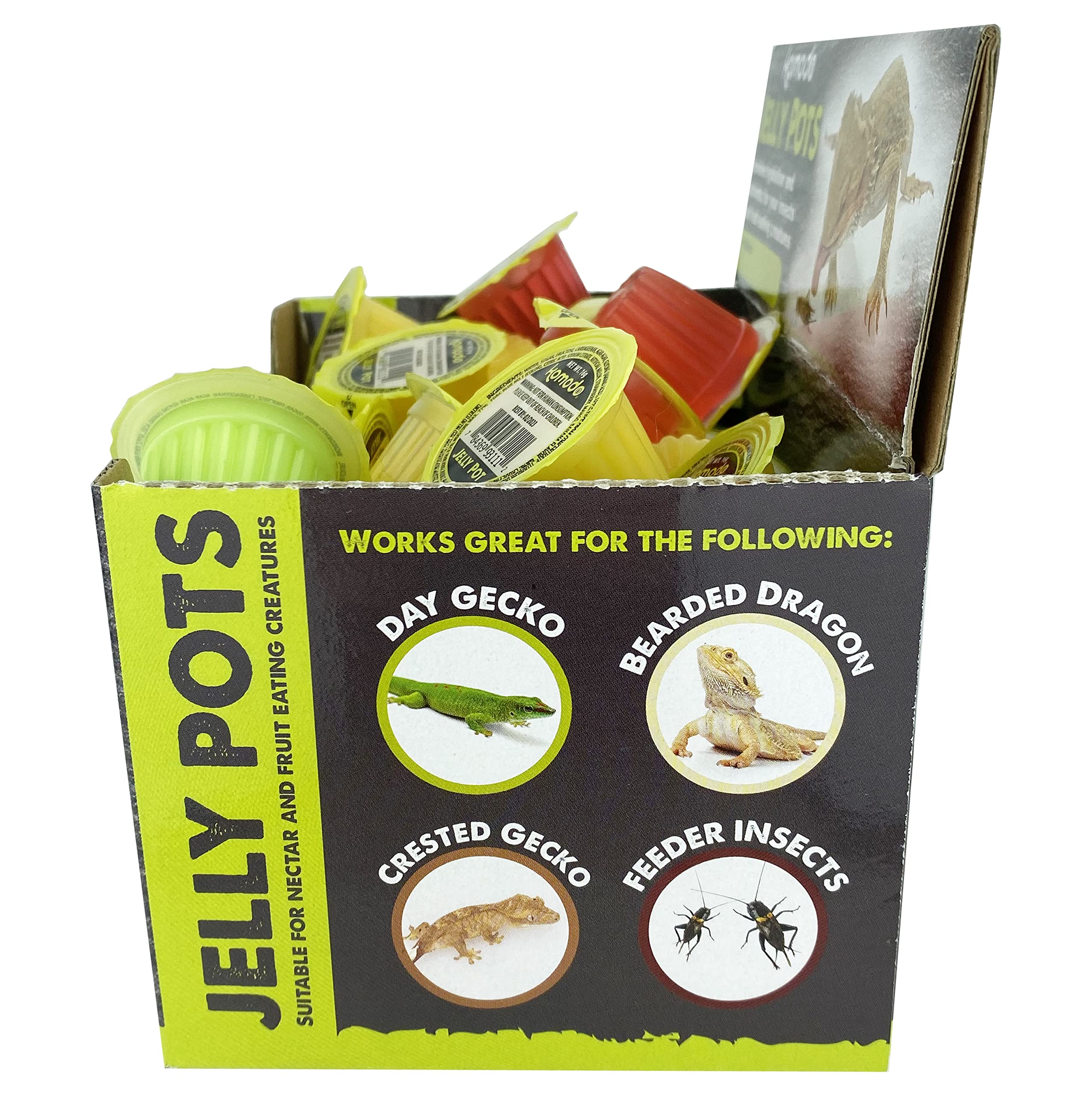 Komodo Jelly Pots banana flavor designed for balanced insect diets