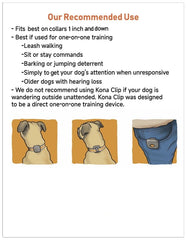 Kona Clip remote clipped on pocket for easy access during training sessions