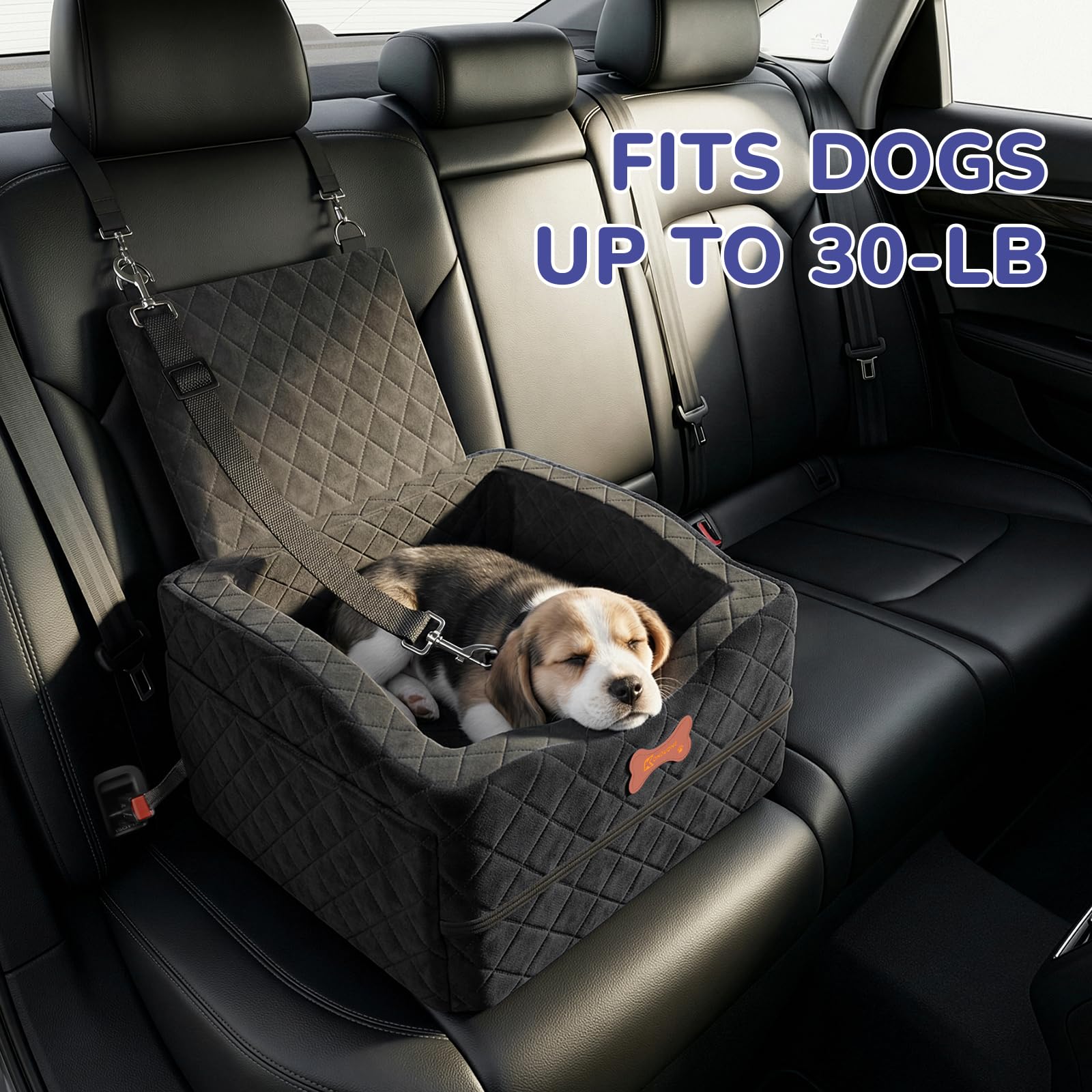 Konduone ISOFIX fixation dog seat ensures stable attachment during every drive