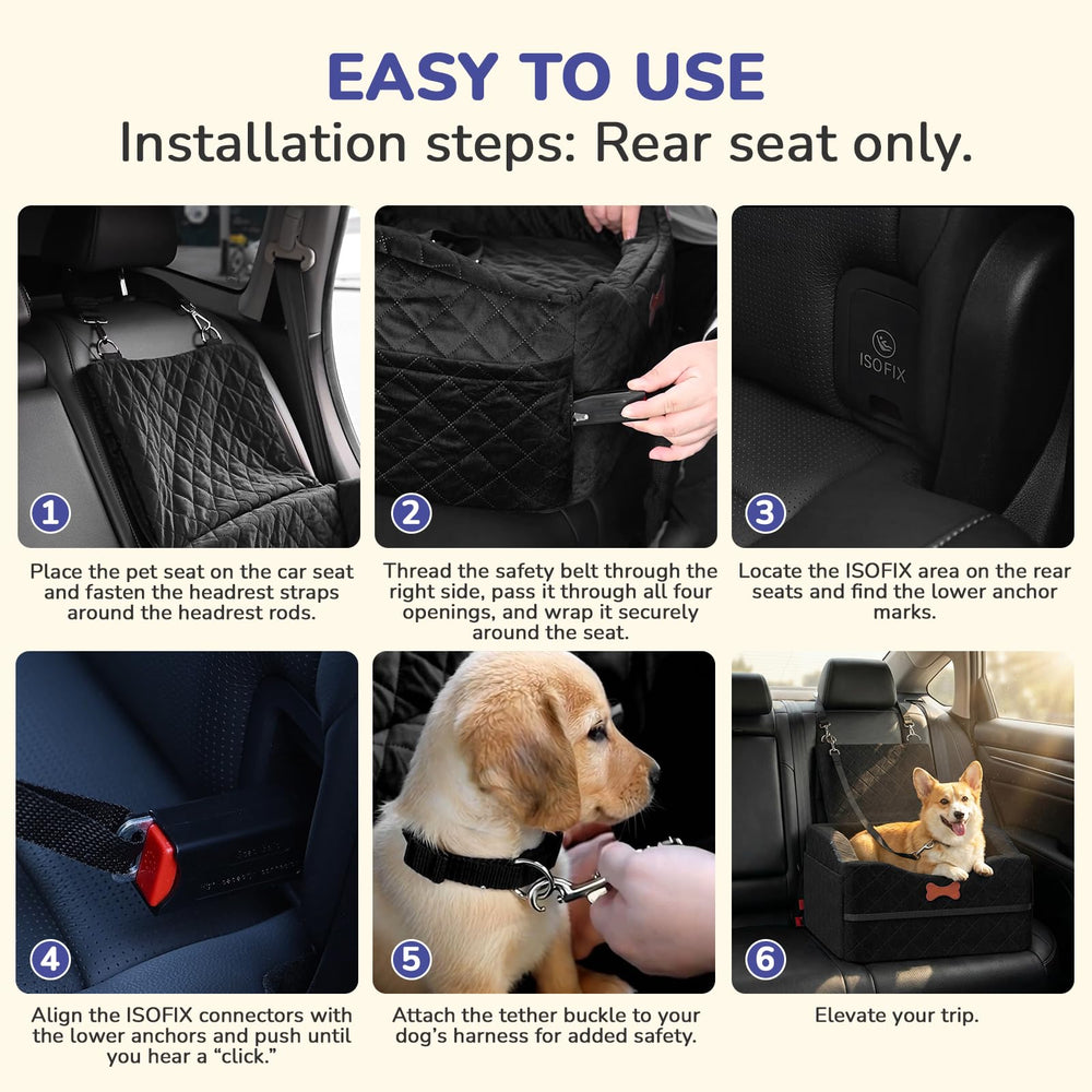 Konduone built-in safety leash keeps your dog secured without distraction