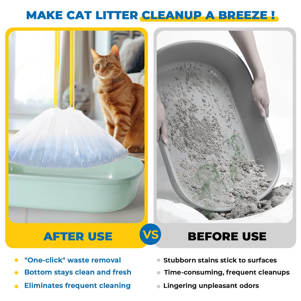 KONE drawstring litter bag prevents leaks during disposal.
