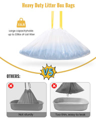 KONE jumbo liners sized 36x18 inches for large litter boxes and easy changes.