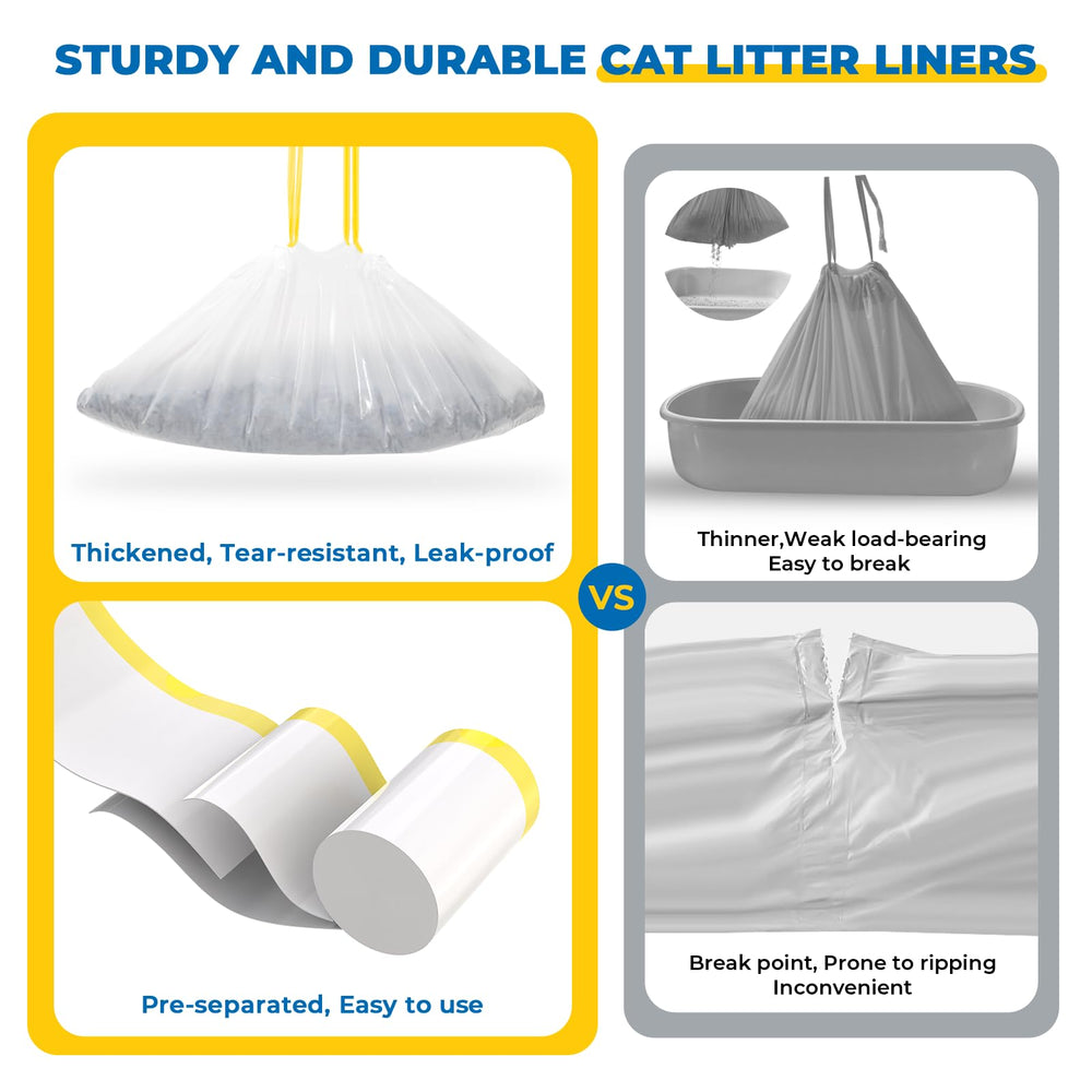 KONE litter pan bag sized 30 by 17 inches fits standard boxes.
