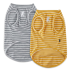 Koneseve dog shirt vest yellow front view highlights breathable sleeveless design for easy on/off