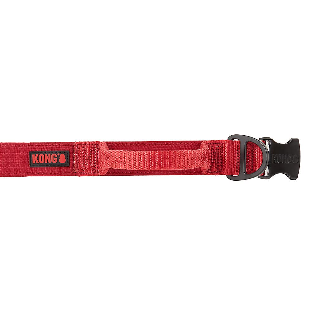 KONG adjustable neck sizing ensures a snug fit for large dogs.