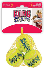 KONG Air Squeakers Tennis Ball X-Small, 1.5-inch diameter, durable 4-pack dog toy