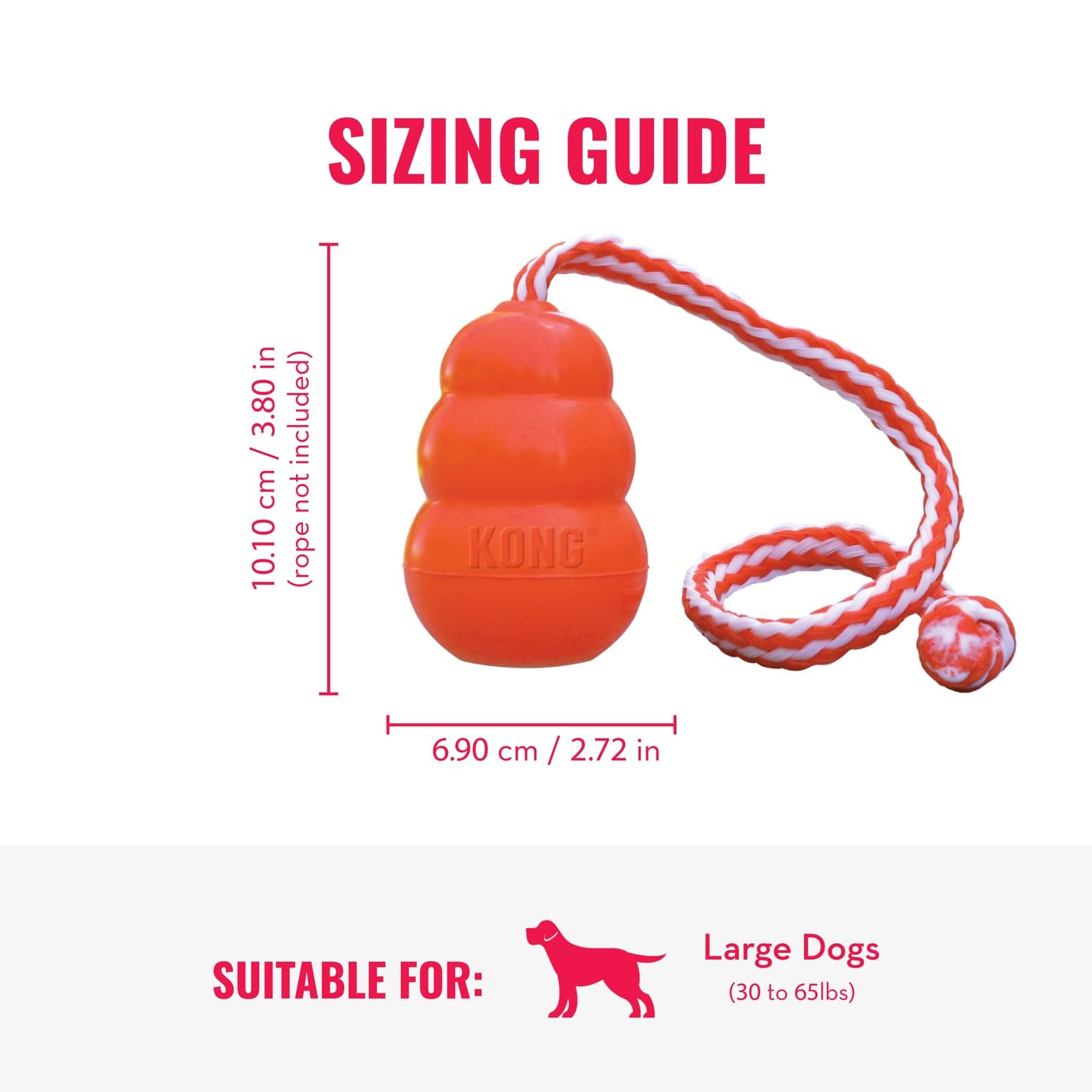 KONG Aqua natural rubber provides durable, long-lasting fetch sessions.