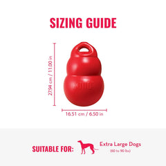 KONG Bounzer XL top handle for easy toss and tug