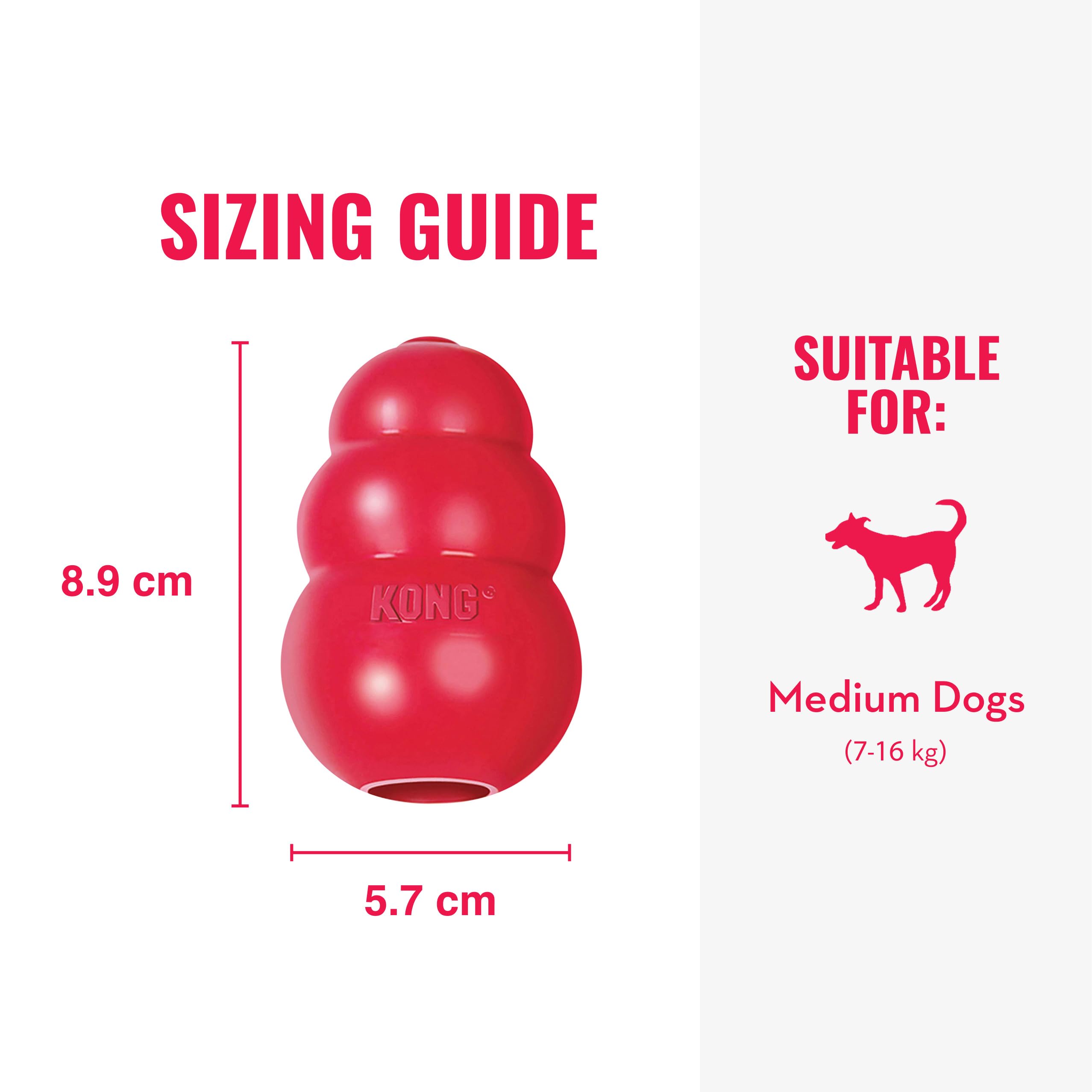 KONG Classic with an unpredictable bounce for engaging play.