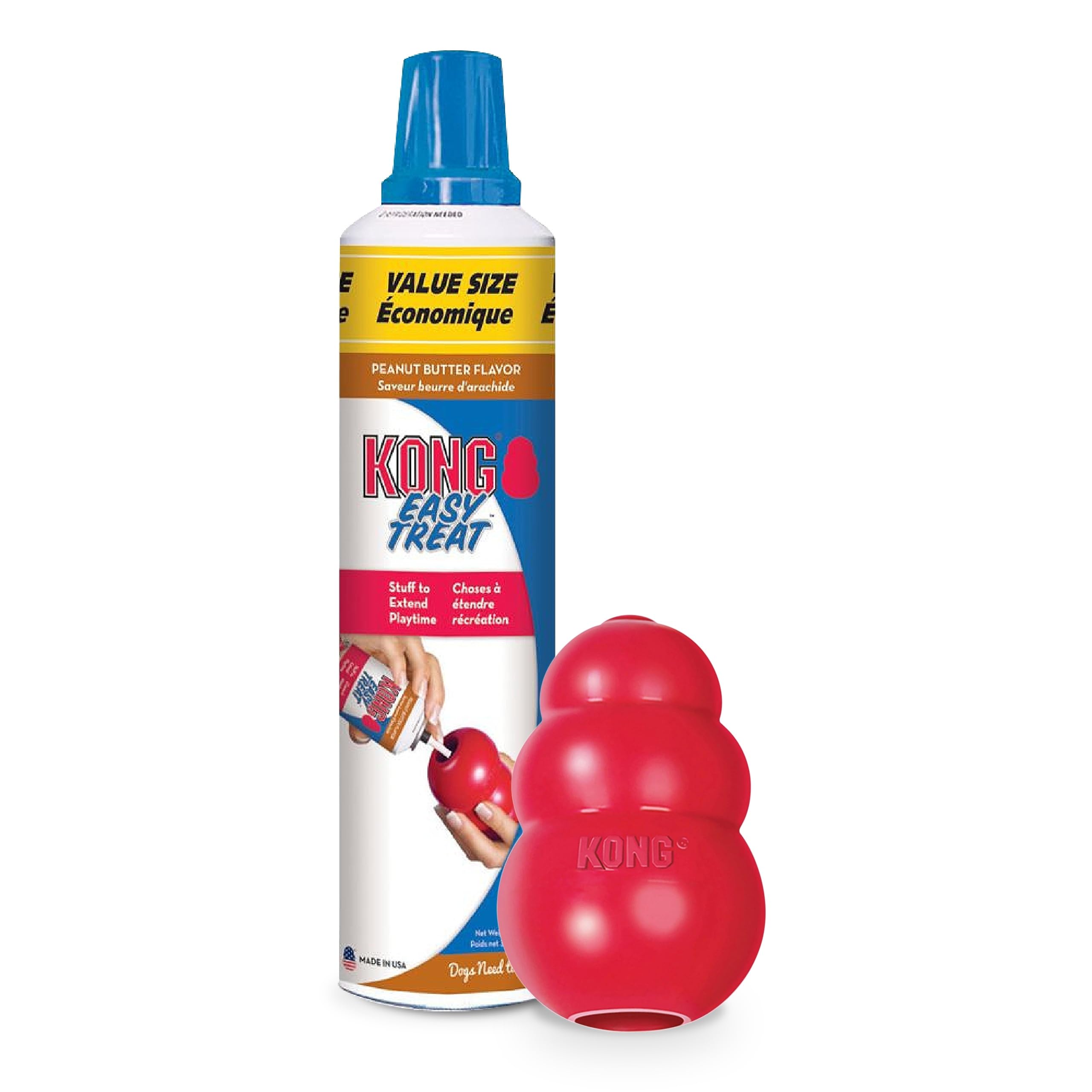 KONG Classic red rubber toy showing durable chewing and interactive play.