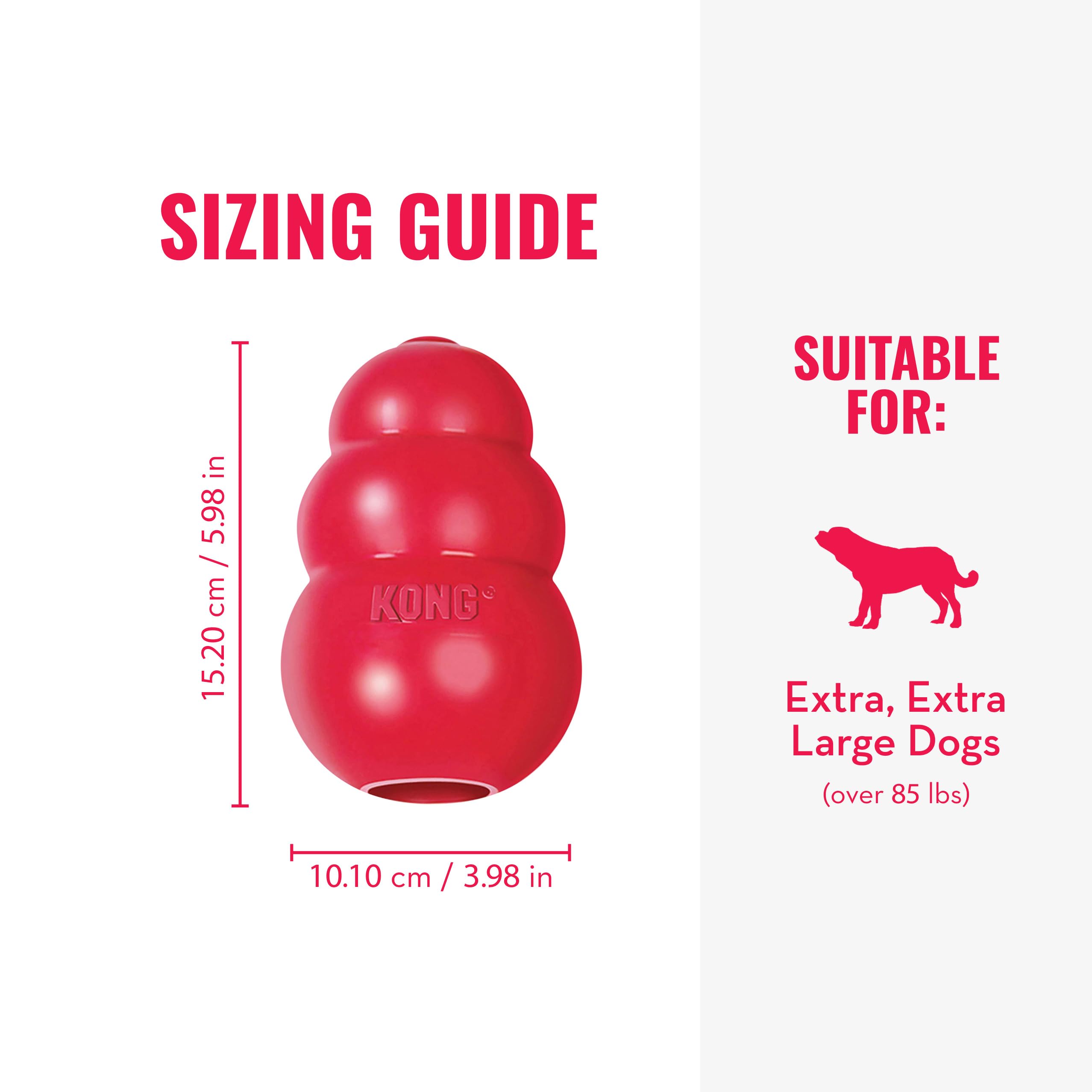 KONG Classic is dishwasher safe for easy cleanup after play.